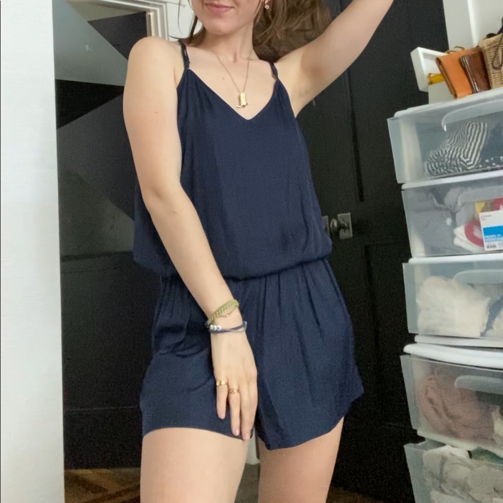 Navy Lilly Pulitzer silk romper